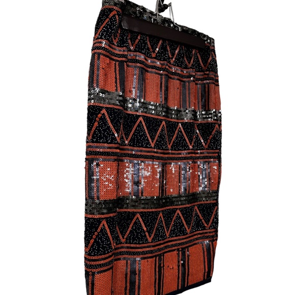 NWT Endless Rose Womens Blue Midi Sequined Party Pencil Skirt M - Picture 2 of 2